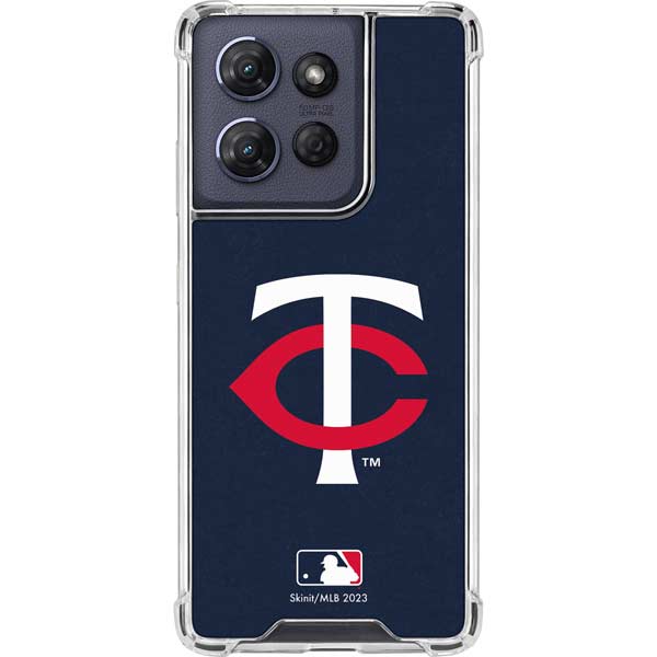 MLB Minnesota Twins - Solid Distressed Moto G Power 5G (2025) Clear Case