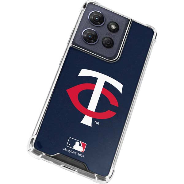 MLB Minnesota Twins - Solid Distressed Moto G Power 5G (2025) Clear Case