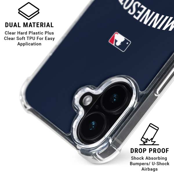 MLB Minnesota Twins Alternate/Away Jersey iPhone 17 Clear Case