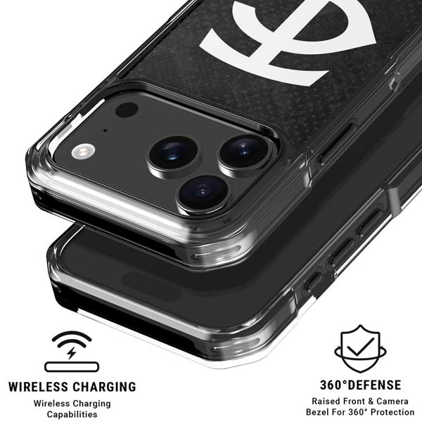 MLB Minnesota Twins Dark Wash iPhone 17 Pro Clear Case