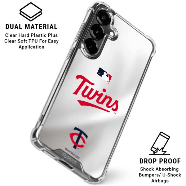MLB Minnesota Twins Home Jersey Galaxy S26 Plus Clear Case