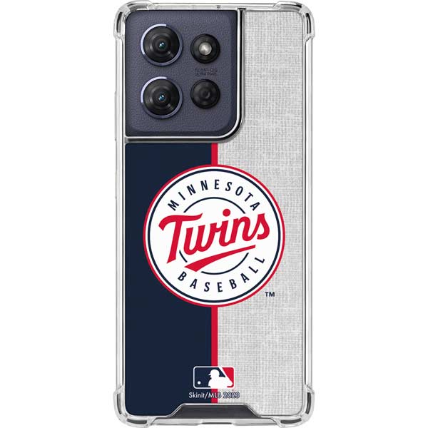 MLB Minnesota Twins Split Moto G Power 5G (2025) Clear Case