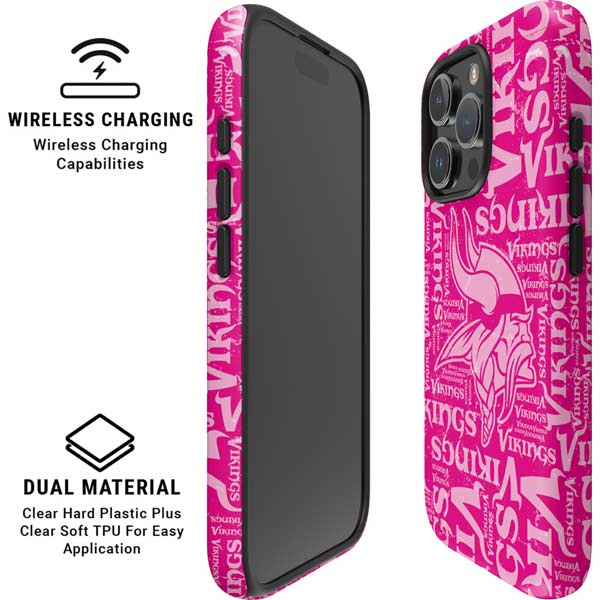 NFL Minnesota Vikings - Blast Pink iPhone 16 Pro Magsafe Impact Case
