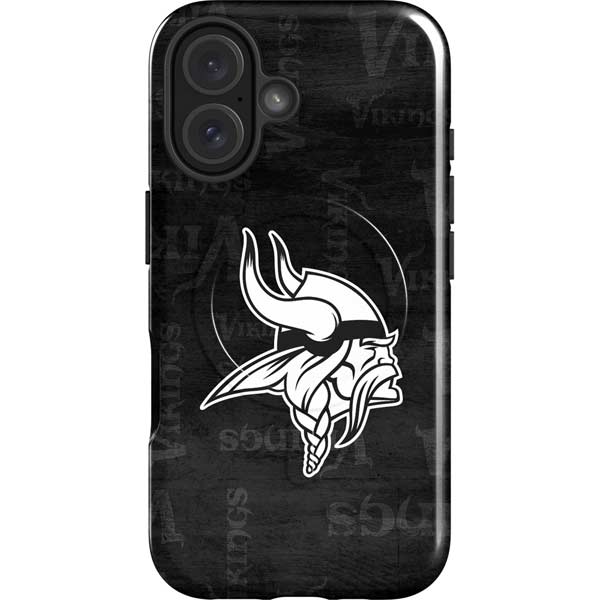 NFL Minnesota Vikings Black & White iPhone 17 Magsafe Impact Case