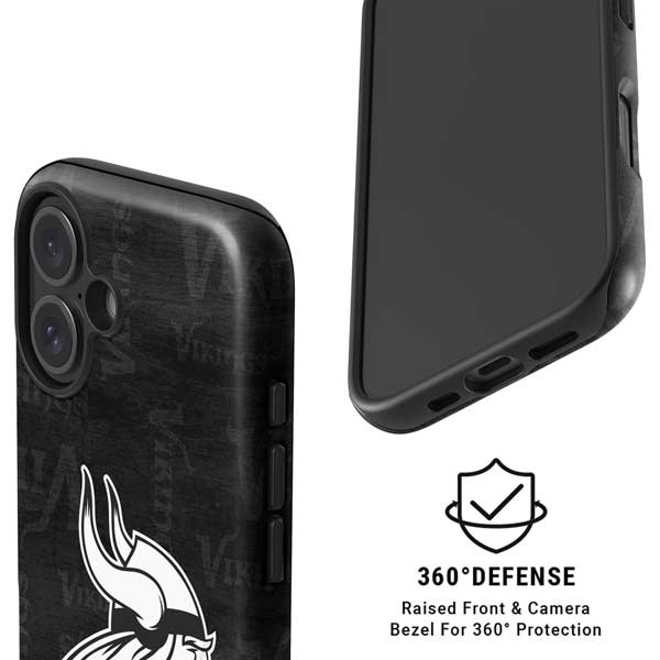 NFL Minnesota Vikings Black & White iPhone 17 Magsafe Impact Case