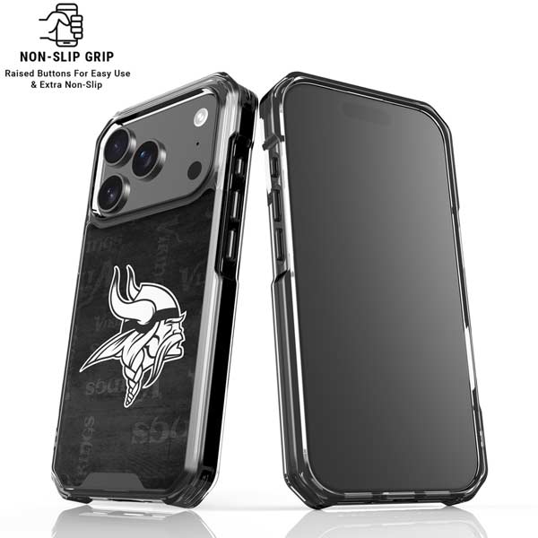 NFL Minnesota Vikings Black & White iPhone 17 Pro Max MagSafe Case
