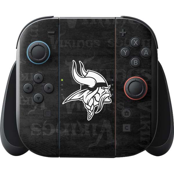 NFL Minnesota Vikings Black & White Nintendo Switch 2 (2025) with Joy-Con Skin