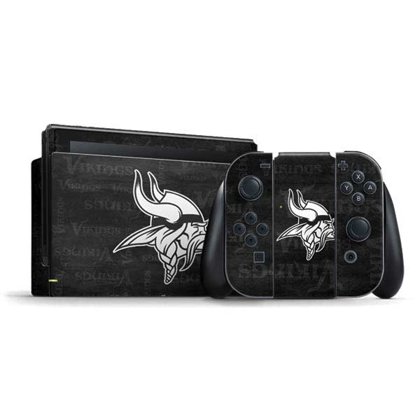 NFL Minnesota Vikings Black & White Nintendo Skins