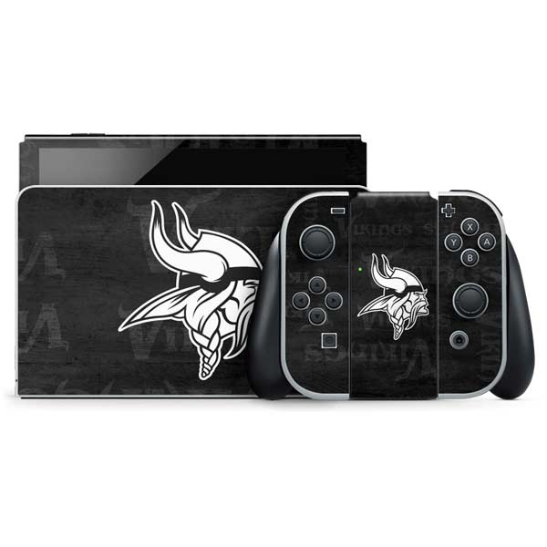 NFL Minnesota Vikings Black & White Nintendo Skins