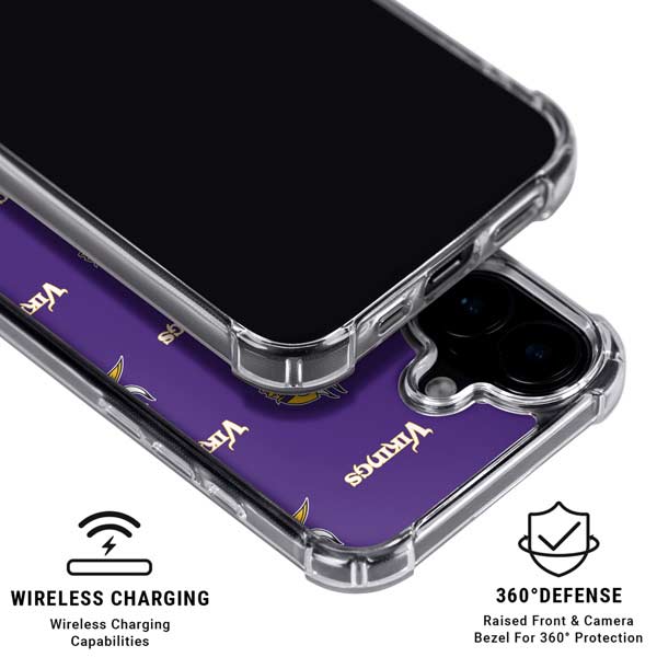 NFL Minnesota Vikings Blitz Series iPhone 17 Clear Case