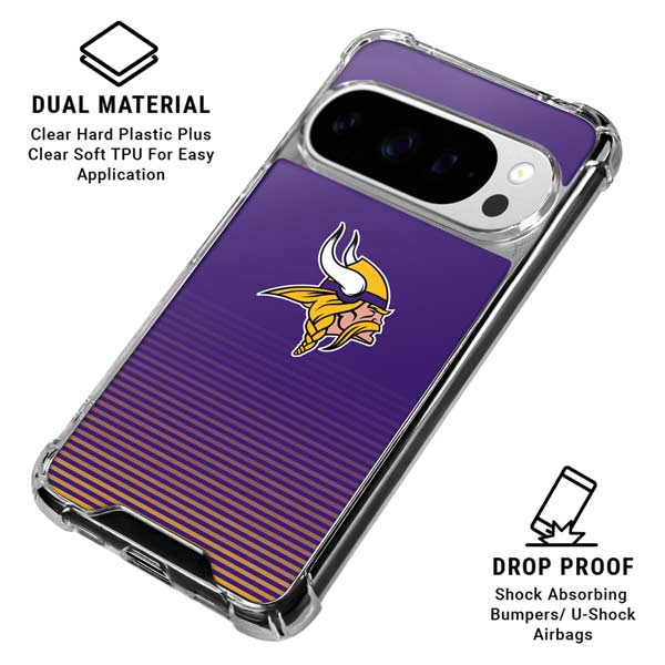 NFL Minnesota Vikings Breakaway Google Pixel 10 Pro Clear Case