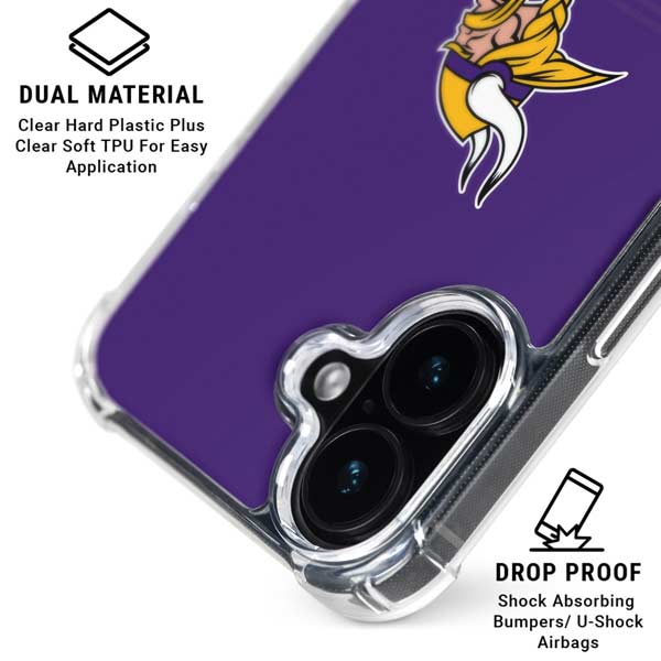 NFL Minnesota Vikings Breakaway iPhone 17 Clear Case