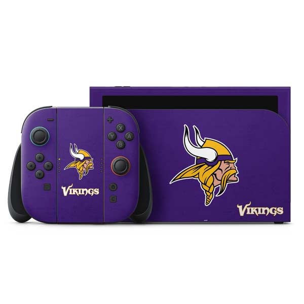 NFL Minnesota Vikings Distressed Nintendo Skins