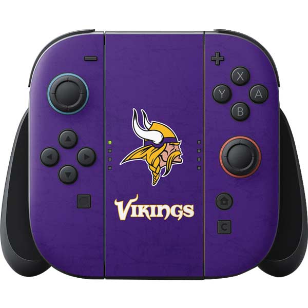 NFL Minnesota Vikings Distressed Nintendo Skins