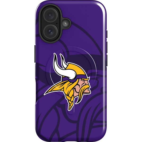 NFL Minnesota Vikings Double Vision iPhone 16 Magsafe Impact Case