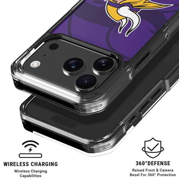 NFL Minnesota Vikings Double Vision iPhone 17 Pro Clear Case