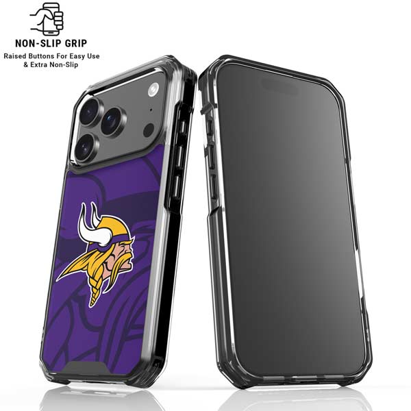 NFL Minnesota Vikings Double Vision iPhone 17 Pro Clear Case