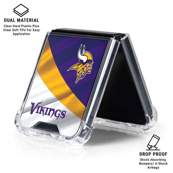 NFL Minnesota Vikings Galaxy Z Flip7 Clear Case
