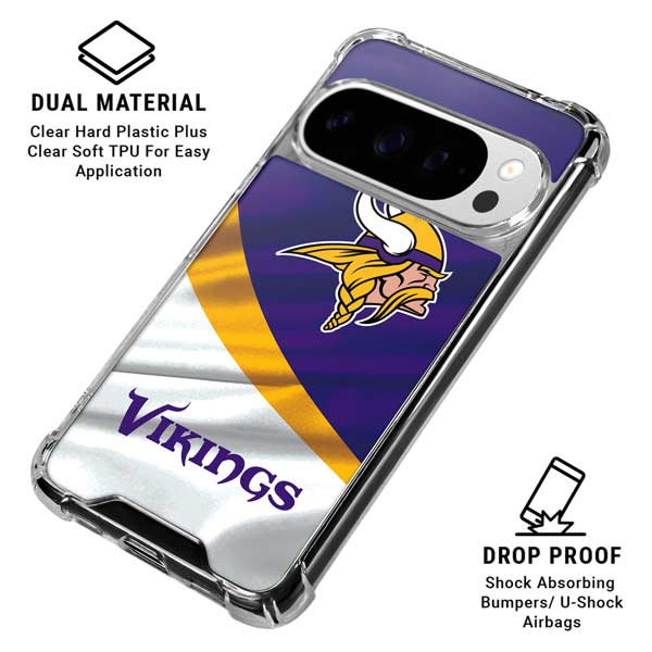 NFL Minnesota Vikings Google Pixel 10 Pro XL Clear Case