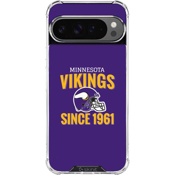 NFL Minnesota Vikings Helmet Google Pixel 10 Pro XL Clear Case