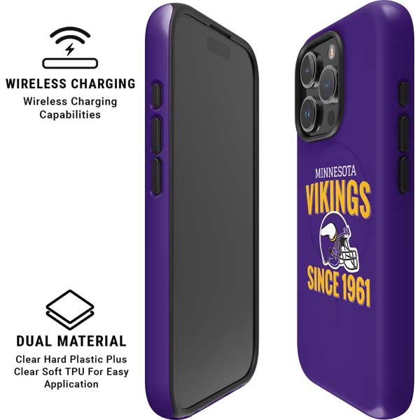 NFL Minnesota Vikings Helmet iPhone 16 Pro Magsafe Impact Case