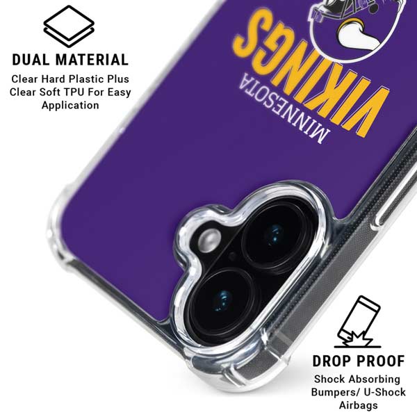 NFL Minnesota Vikings Helmet iPhone 17 Clear Case