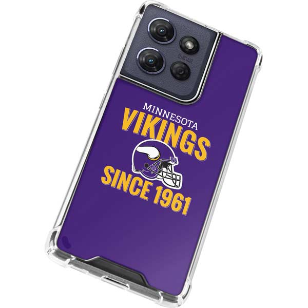 NFL Minnesota Vikings Helmet Moto G 5G (2025) Clear Case