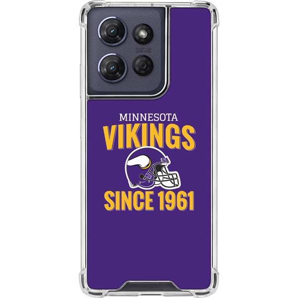 NFL Minnesota Vikings Helmet Moto G Play 5G (2025) Clear Case