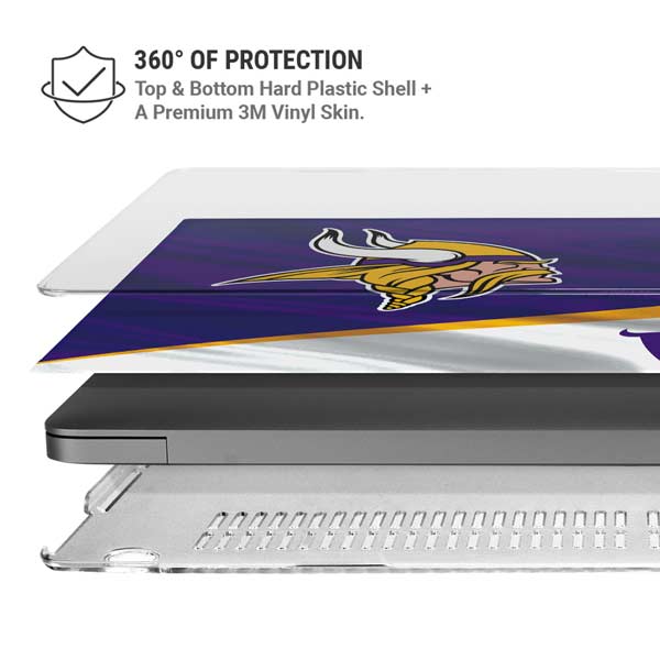 NFL Minnesota Vikings MacBook Pro 14in (2021-24) Case plus Skin