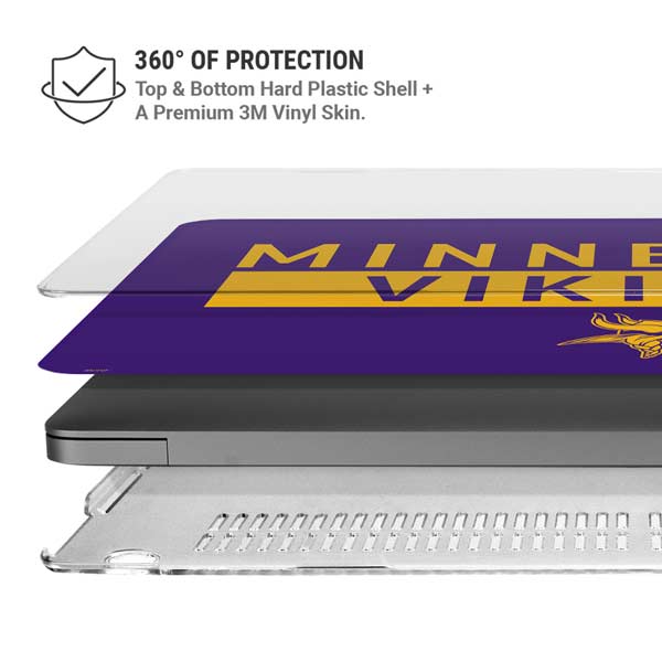 NFL Minnesota Vikings Purple Performance Series MacBook Pro 14in (2021-24) Case plus Skin