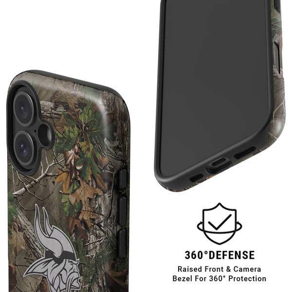 NFL Minnesota Vikings Realtree Xtra Green Camo iPhone 16 Magsafe Impact Case
