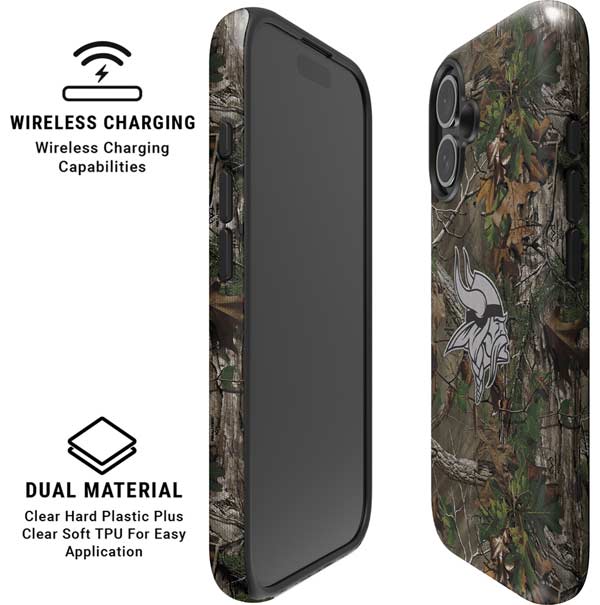 NFL Minnesota Vikings Realtree Xtra Green Camo iPhone 16 Magsafe Impact Case