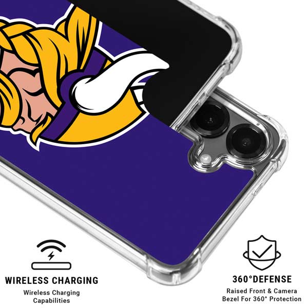 NFL Minnesota Vikings Retro Logo Galaxy S26 Plus Clear Case