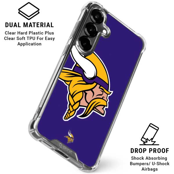 NFL Minnesota Vikings Retro Logo Galaxy S26 Plus Clear Case
