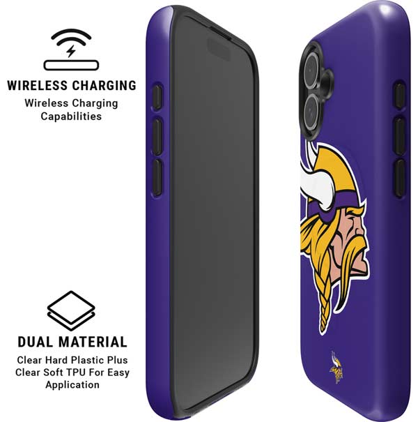 NFL Minnesota Vikings Retro Logo iPhone 16 Magsafe Impact Case