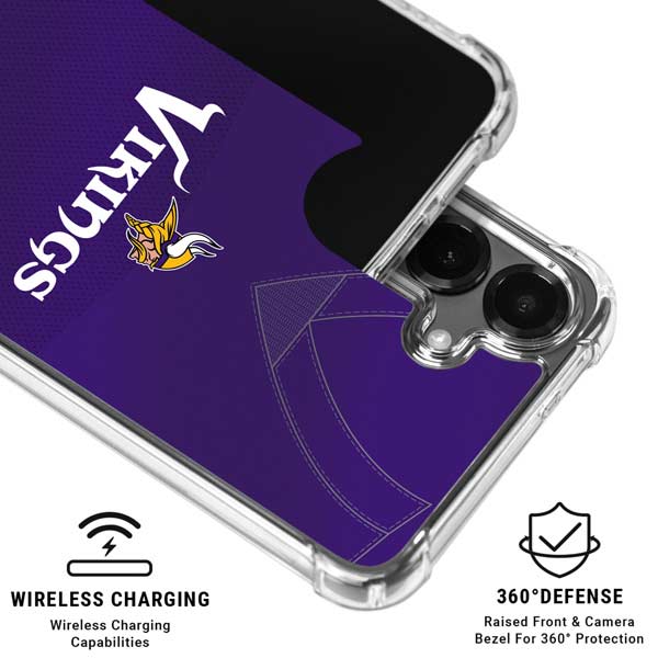 NFL Minnesota Vikings Team Jersey Galaxy S26 Clear Case