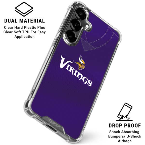 NFL Minnesota Vikings Team Jersey Galaxy S26 Clear Case