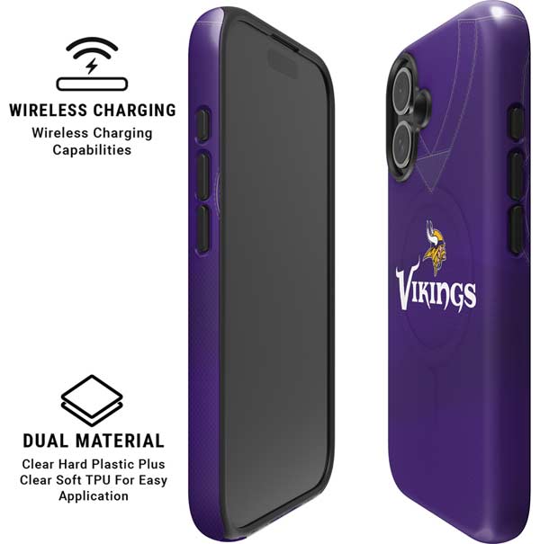 NFL Minnesota Vikings Team Jersey iPhone 16 Magsafe Impact Case