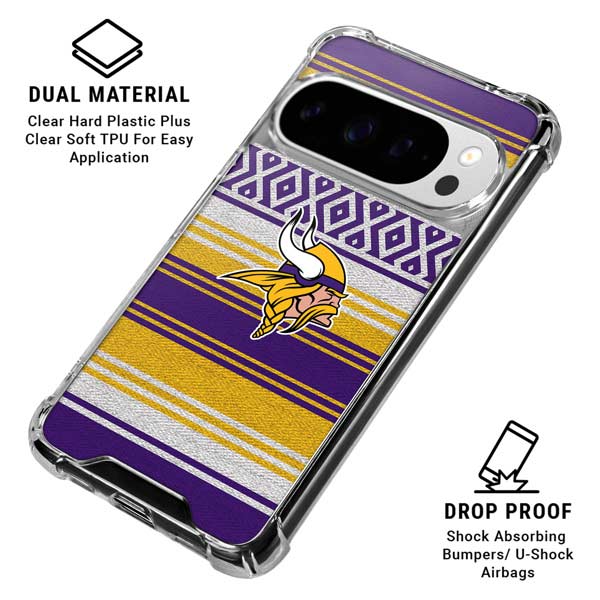 NFL Minnesota Vikings Trailblazer Google Pixel 10 Pro Clear Case