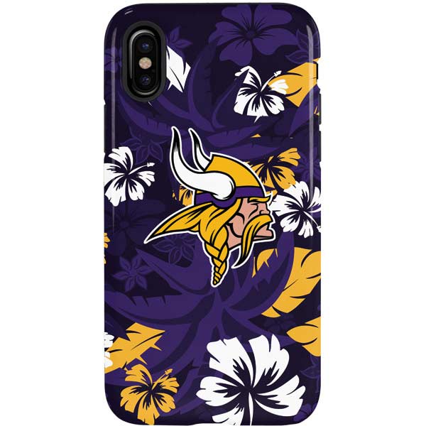 NFL Minnesota Vikings Tropical Print iPhone XS Pro Case
