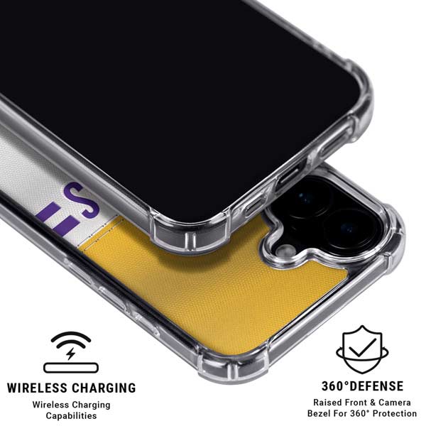 NFL Minnesota Vikings White Striped iPhone 17 Clear Case