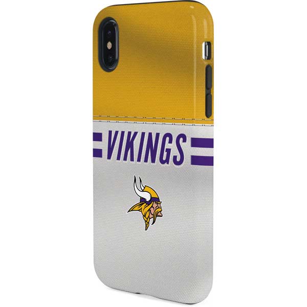 NFL Minnesota Vikings White Striped iPhone XS Pro Case