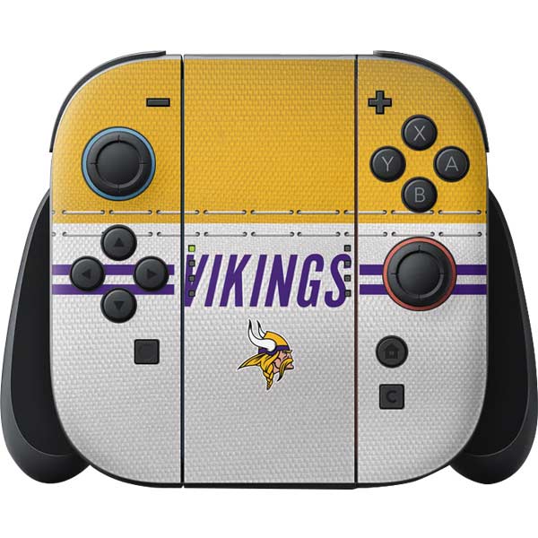 NFL Minnesota Vikings White Striped Nintendo Skins