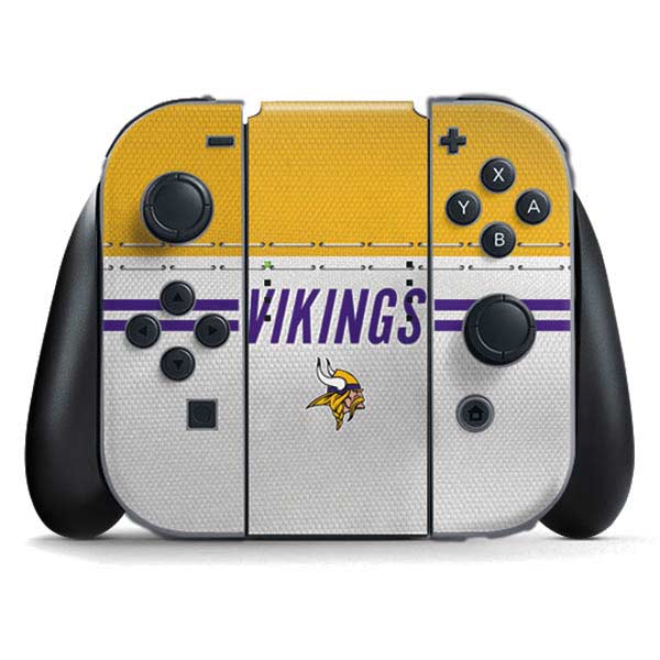 NFL Minnesota Vikings White Striped Nintendo Skins