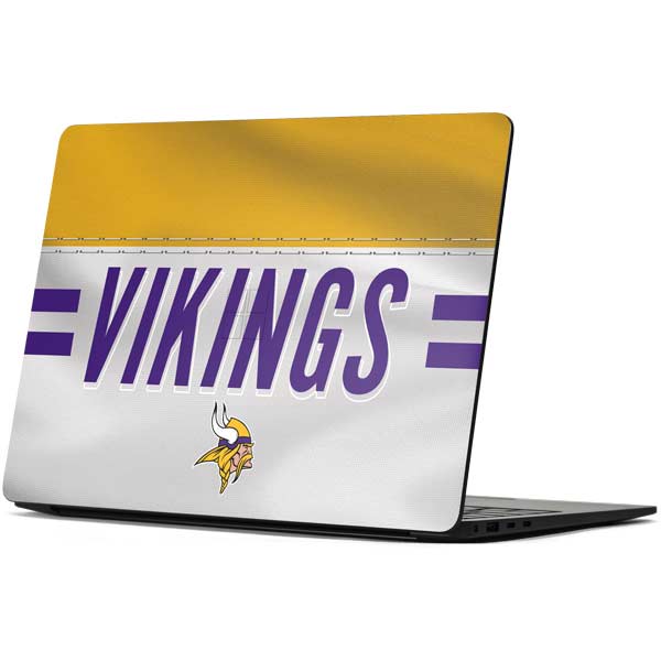 NFL Minnesota Vikings White Striped Surface Laptop 7 15in Skin