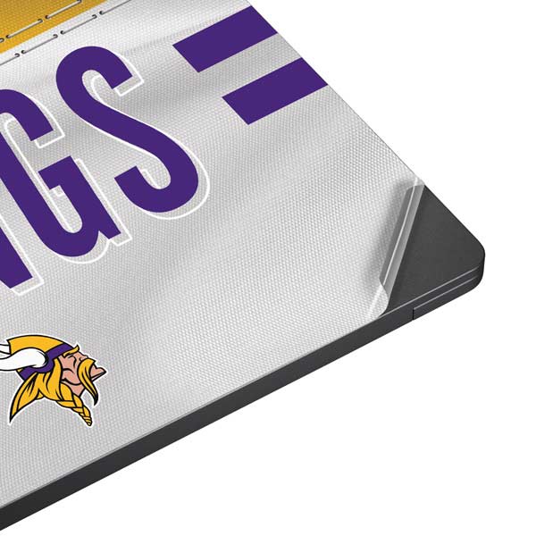NFL Minnesota Vikings White Striped Surface Laptop 7 15in Skin