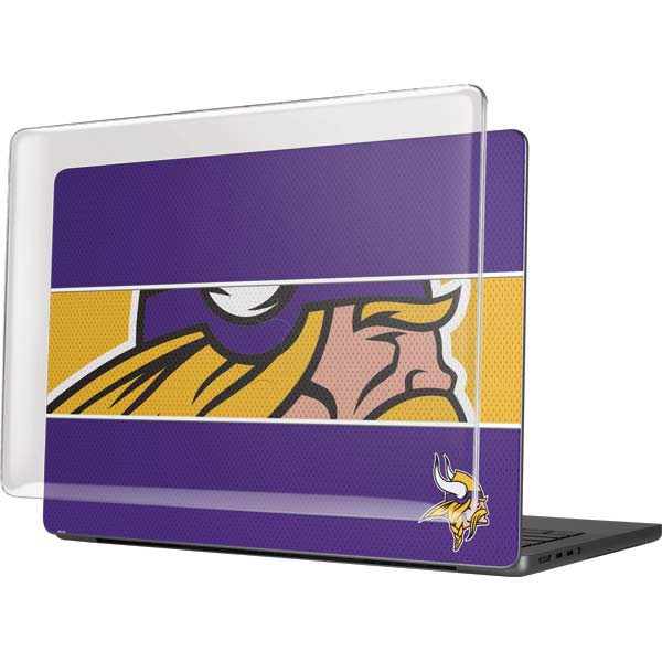 NFL Minnesota Vikings Zone Block MacBook Pro 14in (2021-24) Case plus Skin