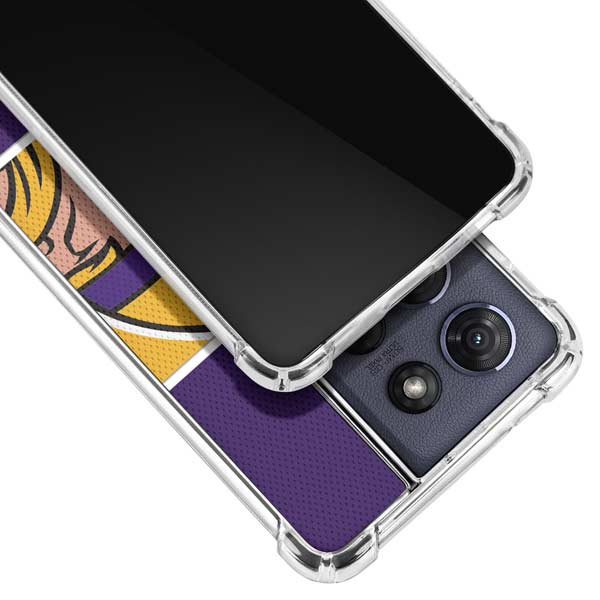 NFL Minnesota Vikings Zone Block Moto G 5G (2025) Clear Case