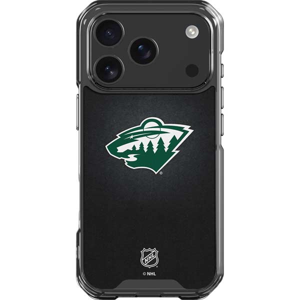 NHL Minnesota Wild Black Background iPhone 17 Pro Clear Case