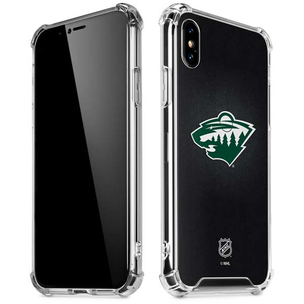 NHL Minnesota Wild Black Background iPhone X/XS Clear Case